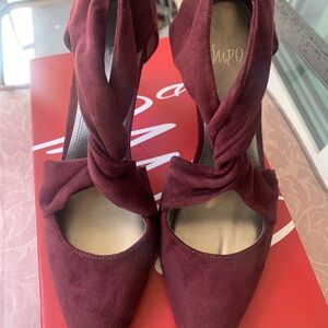 Burgundy Suede Pump